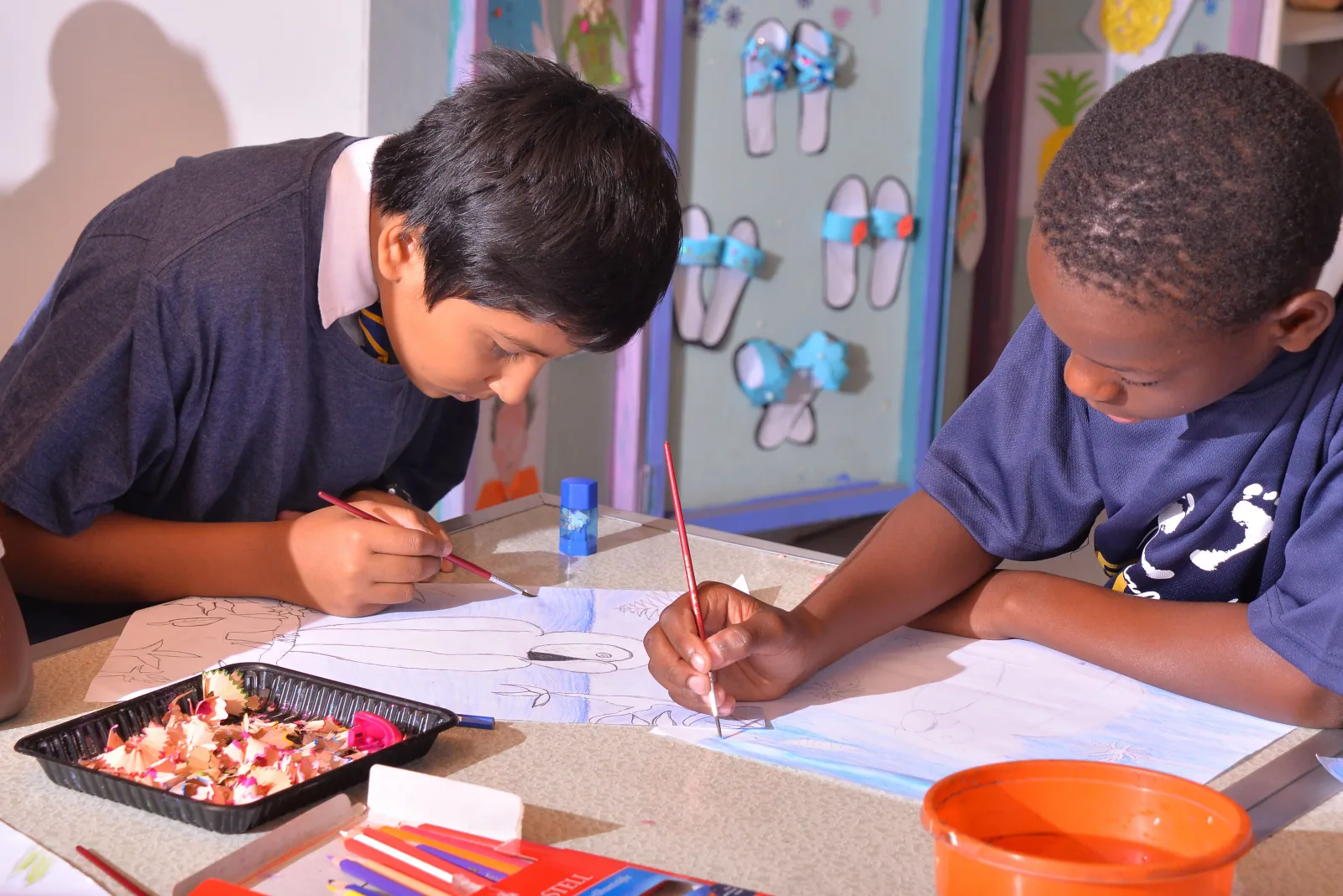 Learners gathered outdoors during a learning activity